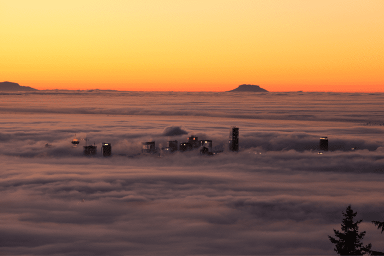Vancouver in the clouds