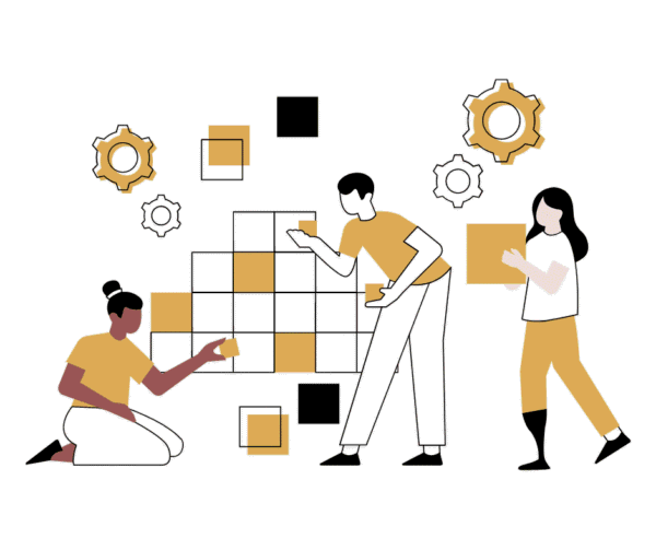 People building a plan